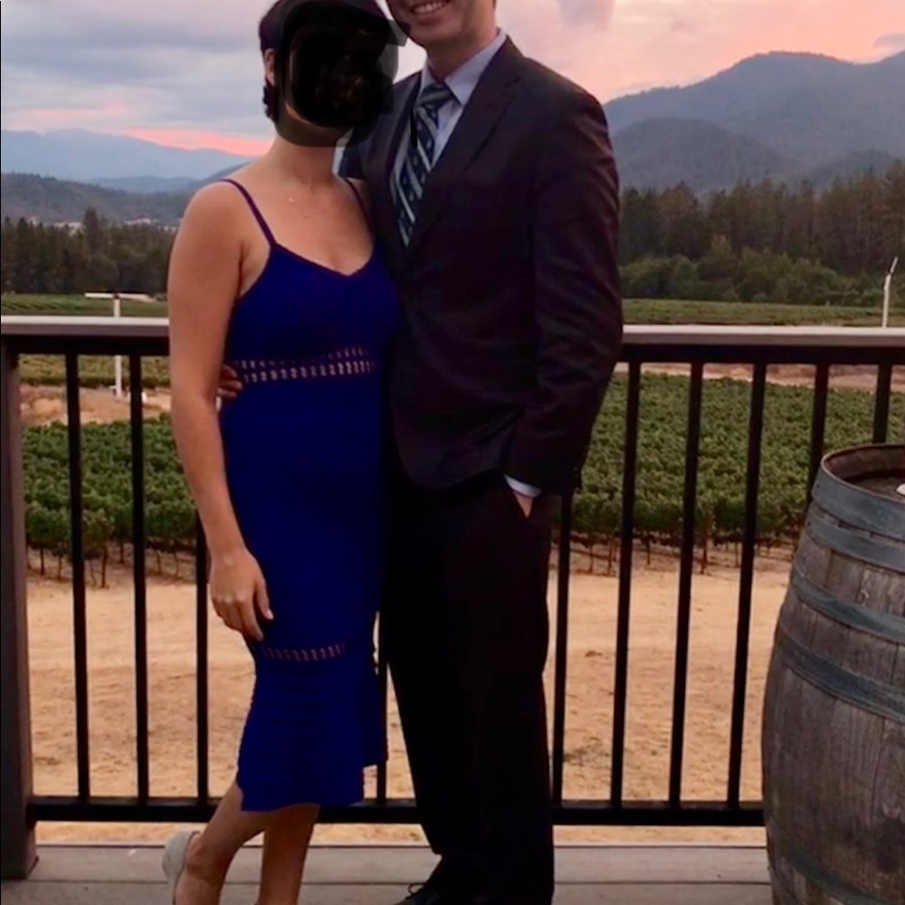 Bebe Bodycon Dress in Royal Blue. Size XS. EUC.